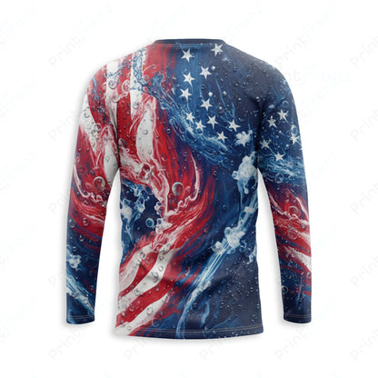 DT0016PWPP Pressure Patriot work shirt — back view, bleach-proof