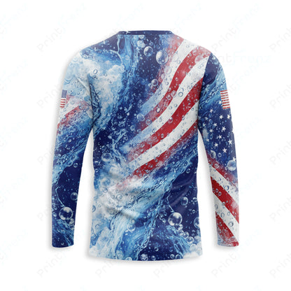 DT0018PWPP Pressure Patriot work shirt — back view, bleach-proof