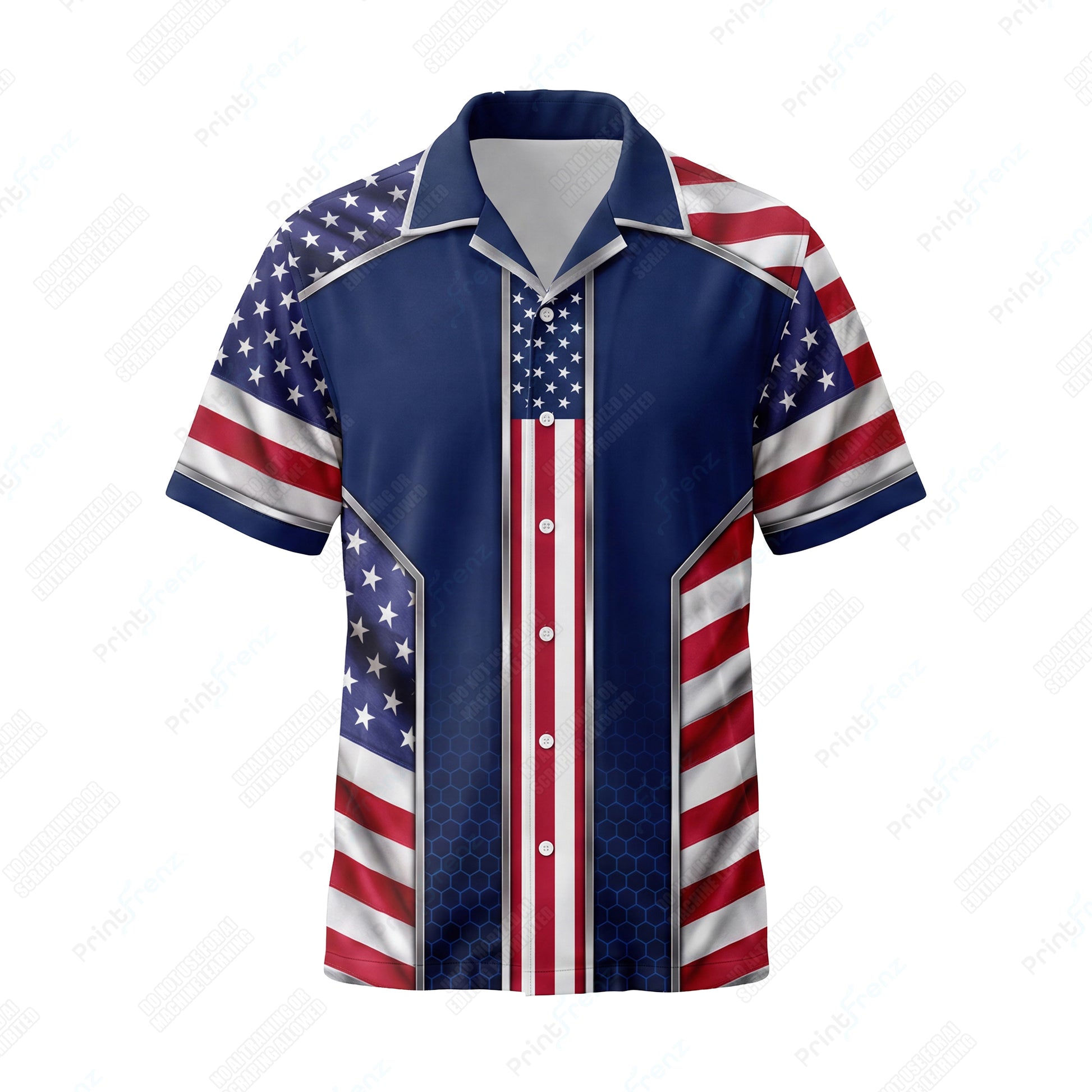 All-American Honeycomb Steel patriotic HVAC shirt USP05 - front
