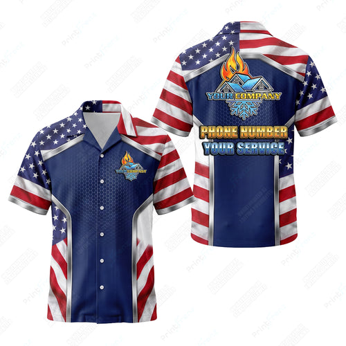 Royal Liberty Hex patriotic HVAC shirt USP06 - key