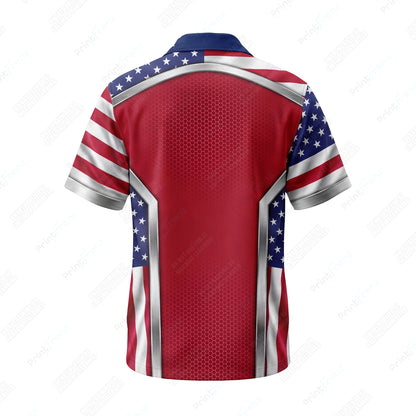 United Steel Drape patriotic HVAC shirt USP07 - back