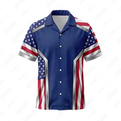 United Steel Drape patriotic HVAC shirt USP07 - front