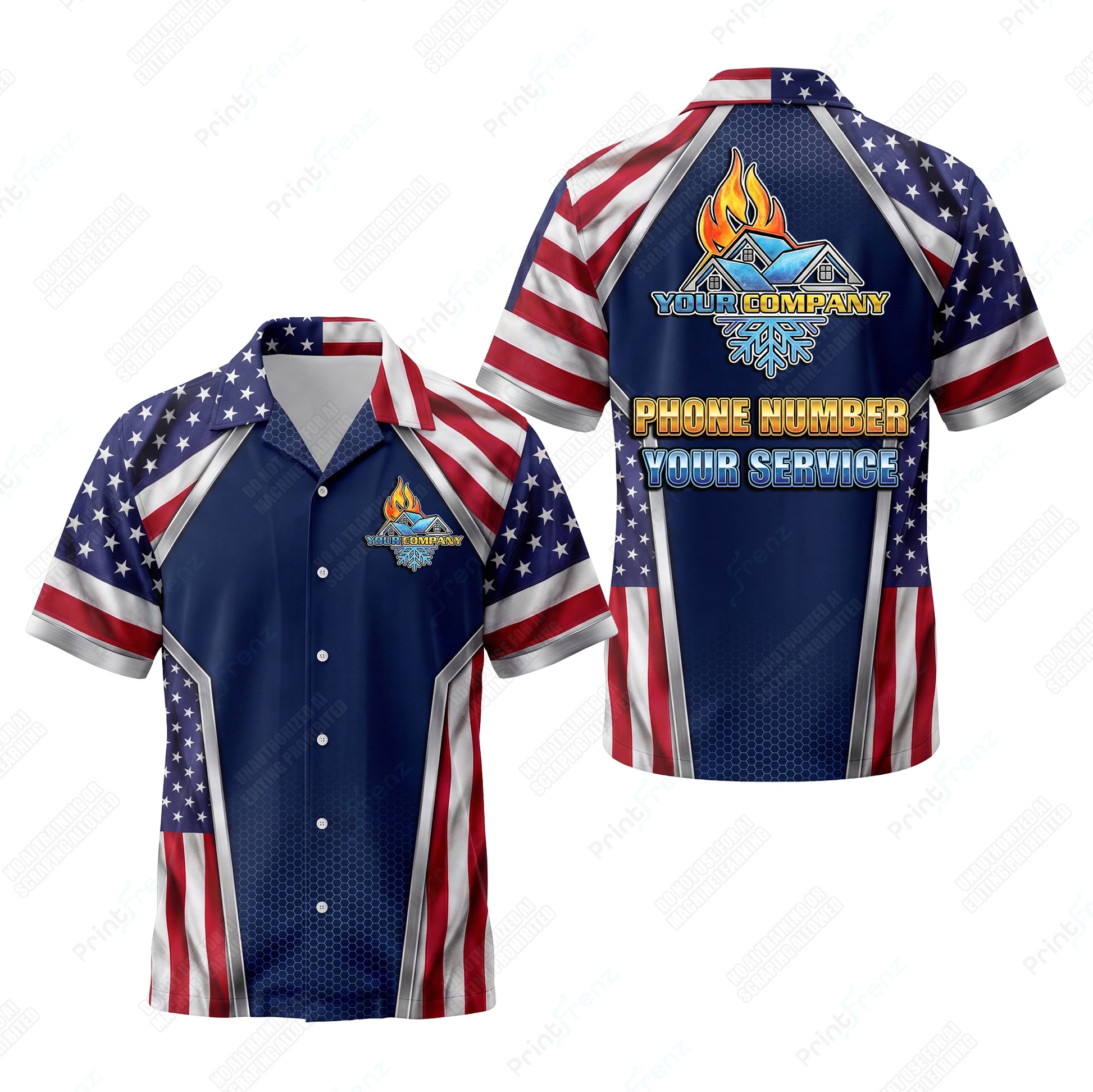 Patriot Velocity Curve patriotic HVAC shirt USP08 - key