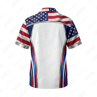 Shooting Star Spangled patriotic HVAC shirt USP09 - back