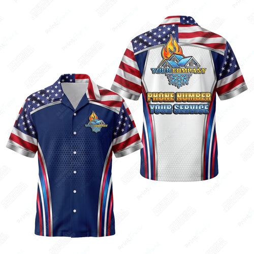 Shooting Star Spangled patriotic HVAC shirt USP09 - key