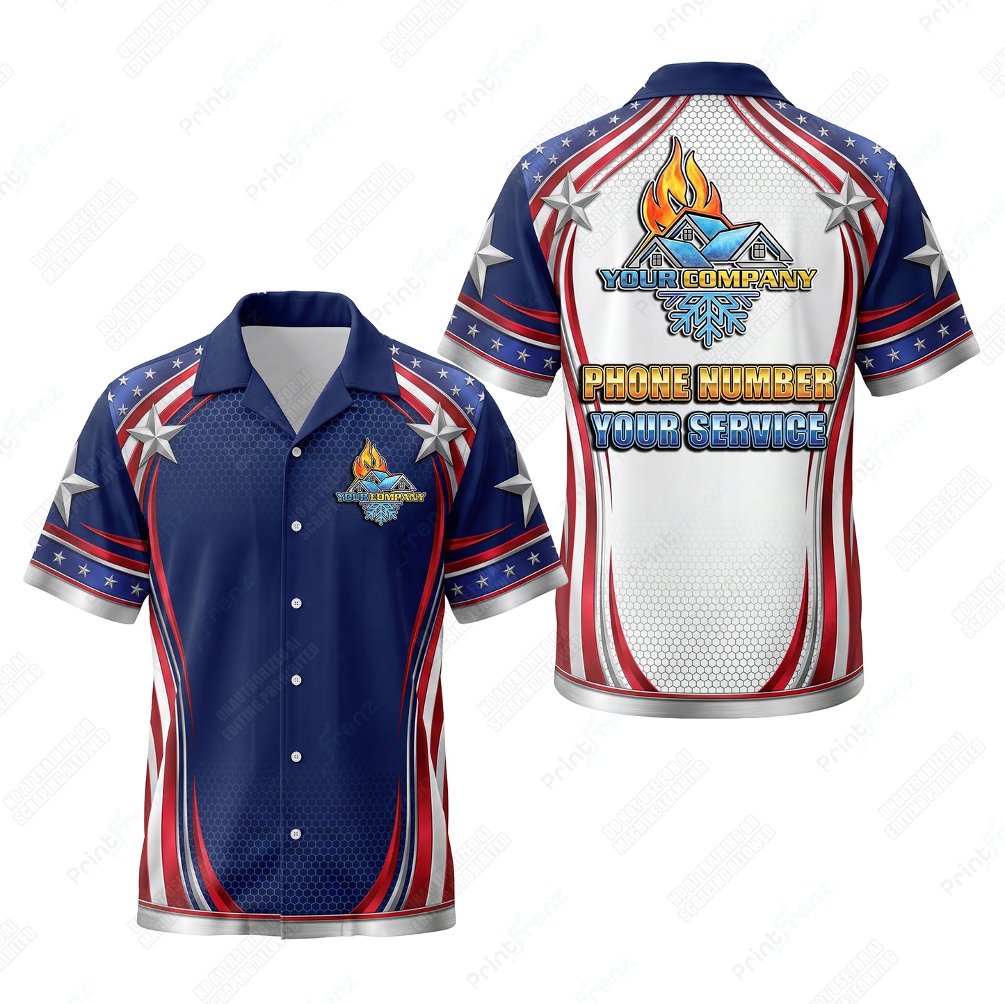 Silver Star Salute patriotic HVAC shirt USP10 - key