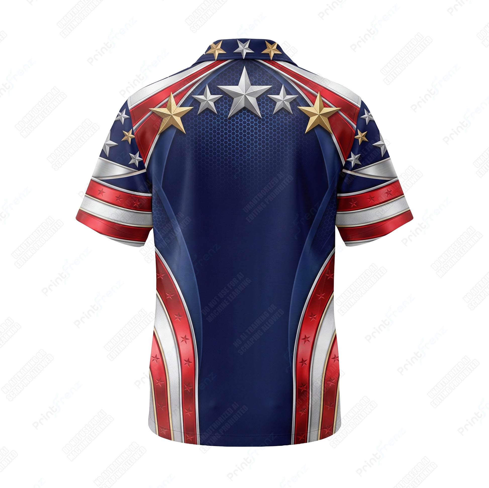 Golden Star Spangled Arc patriotic HVAC shirt USP14 - back