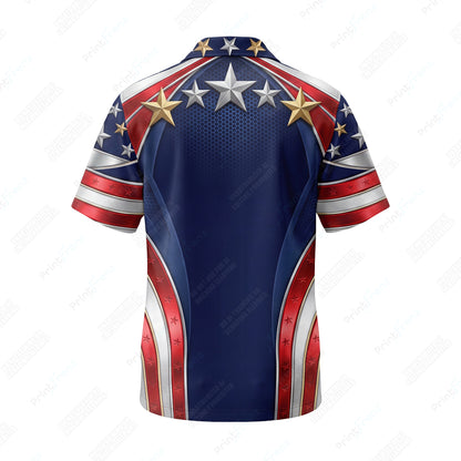 Golden Star Spangled Arc patriotic HVAC shirt USP14 - back